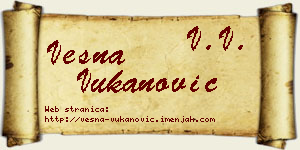 Vesna Vukanović vizit kartica